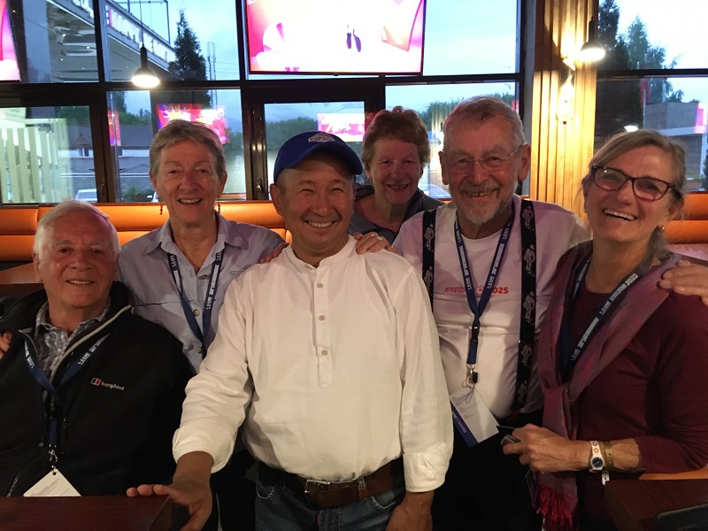 Happy attendees with host in the bar Baytur Resort and Spa